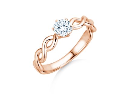 Verlobungsring Evoke in 14K Roségold mit Diamant 0,50ct H/SI
