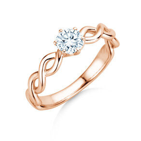 Verlobungsring Evoke in 14K Roségold mit Diamant 0,50ct H/SI