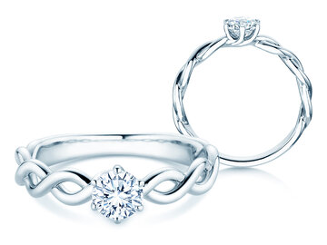 Verlobungsring Evoke in 9K Weißgold mit Diamant 0,50ct H/SI