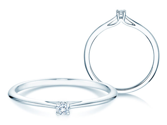 Verlobungsring Heaven 4 in Silber 925/- mit Diamant 0,07ct G/VS