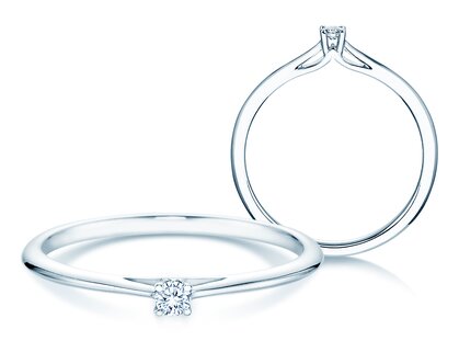 Verlobungsring Heaven 4 in 14K Weißgold mit Diamant 0,05ct H/SI