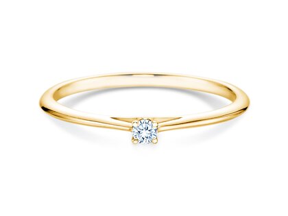 Verlobungsring Heaven 4 in 14K Gelbgold mit Diamant 0,07ct H/SI