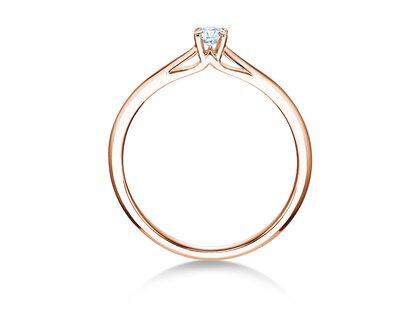 Verlobungsring Heaven 4 in 14K Roségold mit Diamant 0,10ct G/SI