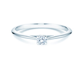 Verlobungsring Heaven 4 in Silber 925/- mit Diamant 0,10ct G/SI