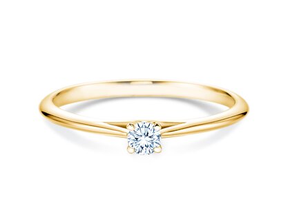 Verlobungsring Heaven 4 in 14K Gelbgold mit Diamant 0,10ct H/SI