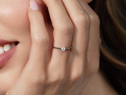Verlobungsring Heaven 4 in Silber 925/- mit Diamant 0,15ct G/VS