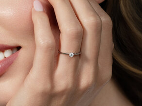 Verlobungsring Heaven 4 in Silber 925/- mit Diamant 0,15ct G/VS