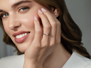 Verlobungsring Heaven 4 in Silber 925/- mit Diamant 0,15ct G/VS