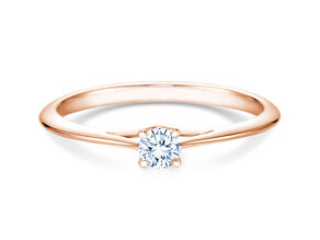 Verlobungsring Heaven 4 in 9K Roségold mit Labordiamant 0,15ct E/VS