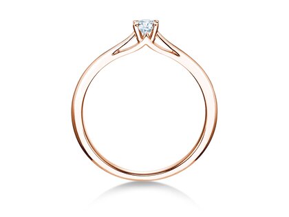 Verlobungsring Heaven 4 in 9K Roségold mit Labordiamant 0,15ct E/VS