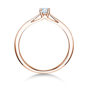 Verlobungsring Heaven 4 in 9K Roségold mit Labordiamant 0,15ct E/VS