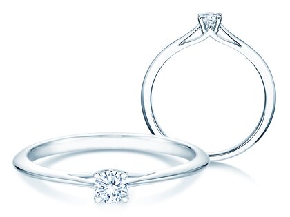 Verlobungsring Heaven 4 in 9K Weißgold mit Diamant 0,20ct D/IF