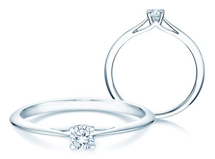 Verlobungsring Heaven 4 in 9K Weißgold mit Diamant 0,15ct G/SI