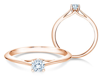 Verlobungsring Heaven 4 in 9K Weißgold mit Diamant 0,25ct H/SI