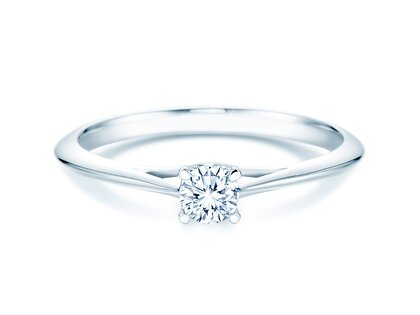 Verlobungsring Heaven 4 in 9K Weißgold mit Diamant 0,25ct H/SI