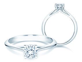 Verlobungsring Heaven 4 in 18K Weißgold mit Diamant 0,30ct G/SI