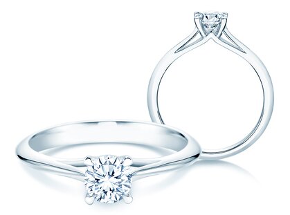 Verlobungsring Heaven 4 in Platin 950/- mit Diamant 0,40ct G/SI