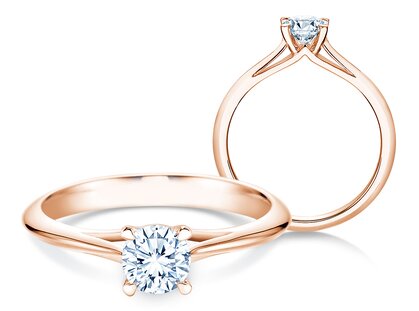Verlobungsring Heaven 4 in 18K Roségold mit Diamant 0,30ct G/SI