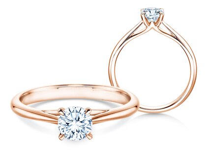 Verlobungsring Heaven 4 in 14K Roségold mit Diamant 0,50ct H/SI