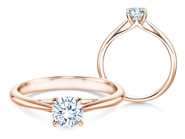 Verlobungsring Heaven 4 in 14K Roségold mit Diamant 0,50ct H/SI