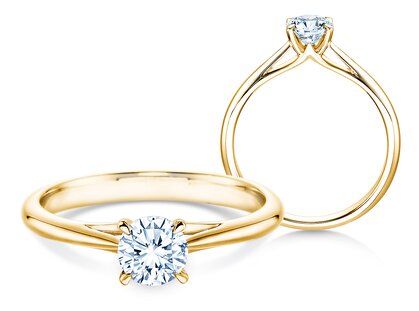 Verlobungsring Heaven 4 in 14K Gelbgold mit Diamant 0,50ct H/SI
