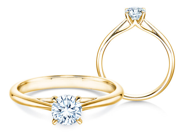 Verlobungsring Heaven 4 in 9K Gelbgold mit Labordiamant 0,50ct E/VS