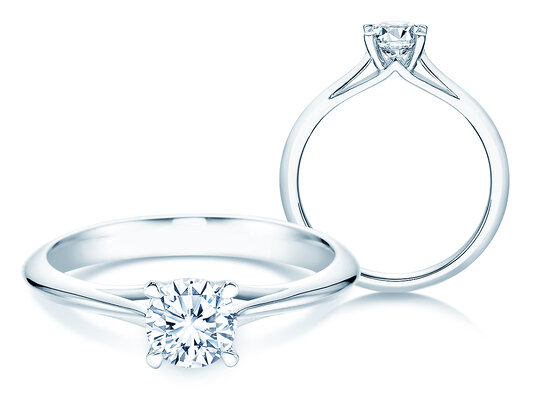 Verlobungsring Heaven 4 in 14K Weißgold mit Diamant 0,75ct G/SI