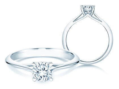Verlobungsring Heaven 4 in 14K Weißgold mit Diamant 0,75ct G/SI
