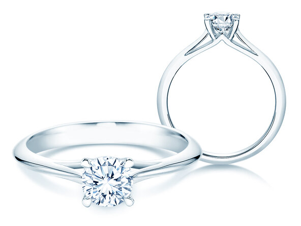 Verlobungsring Heaven 4 in 14K Weißgold mit Diamant 0,75ct G/SI