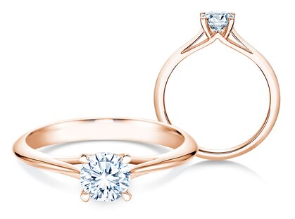 Verlobungsring Heaven 4 in 14K Roségold mit Diamant 0,75ct G/SI