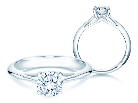 Verlobungsring Heaven 4 in 9K Weißgold mit Diamant 1,00ct H/SI