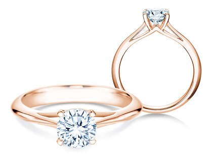 Verlobungsring Heaven 4 in 14K Roségold mit Diamant 1,00ct G/SI