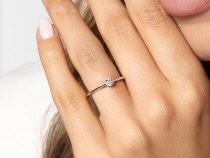 Verlobungsring Heaven 4 in Silber 925/- mit Diamant 0,15ct G/VS