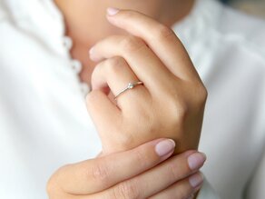 Verlobungsring Heaven 4 in Silber 925/- mit Diamant 0,10ct G/SI