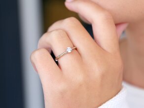 Verlobungsring Heaven 4 in 14K Weißgold mit Diamant 0,40ct H/SI