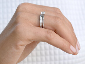 Verlobungsring Heaven 4 in 14K Weißgold mit Diamant 0,40ct H/SI