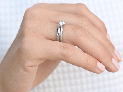 Verlobungsring Heaven 4 in 14K Weißgold mit Diamant 0,75ct G/SI