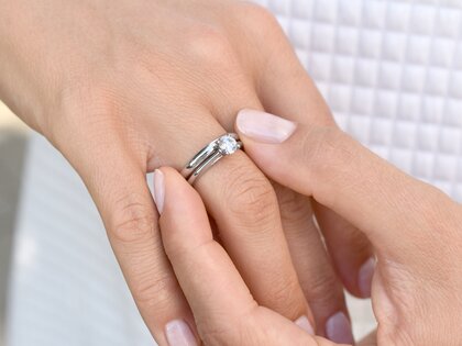 Verlobungsring Heaven 4 in 14K Weißgold mit Diamant 0,75ct G/SI