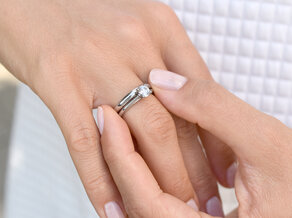 Verlobungsring Heaven 4 in 14K Weißgold mit Diamant 0,75ct G/SI