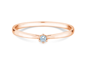 Verlobungsring Heaven 6 Petite in 14K Roségold mit Diamant 0,05ct G/SI