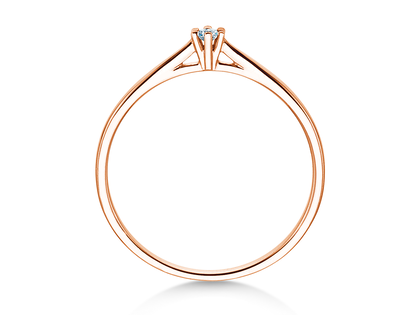 Verlobungsring Heaven 6 Petite in 14K Roségold mit Diamant 0,05ct G/SI