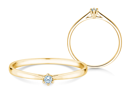 Verlobungsring Heaven 6 Petite in 14K Gelbgold mit Diamant 0,07ct G/SI