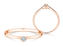 Verlobungsring Heaven 6 Petite in 14K Roségold mit Diamant 0,05ct G/SI
