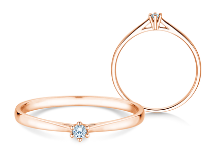 Verlobungsring Heaven 6 Petite in 14K Roségold mit Diamant 0,035ct G/SI