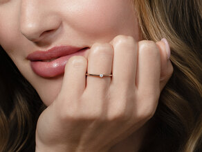 Verlobungsring Heaven 6 in 18K Roségold mit Diamant 0,05ct H/SI