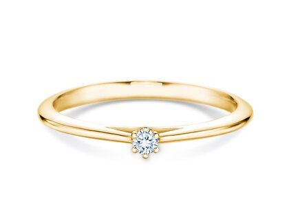 Verlobungsring Heaven 6 in 14K Gelbgold mit Diamant 0,07ct