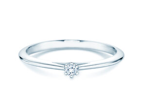 Verlobungsring Heaven 6 in 14K Weißgold mit Diamant 0,07ct
