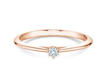 Verlobungsring Heaven 6 in 18K Roségold mit Diamant 0,05ct H/SI
