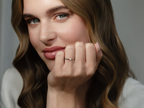 Verlobungsring Heaven 6 in 14K Weißgold mit Diamant 0,10ct G/SI