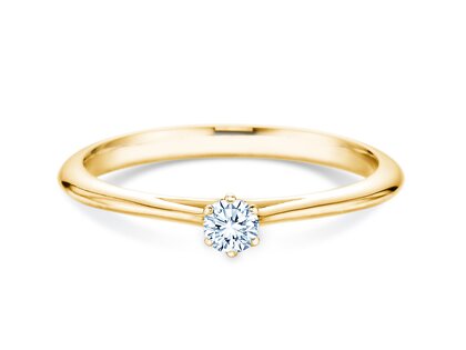 Verlobungsring Heaven 6 in 14K Gelbgold mit Diamant 0,10ct H/SI